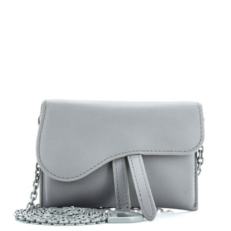 Christian Dior Ultra Matte Saddle Nano Pouch Leather