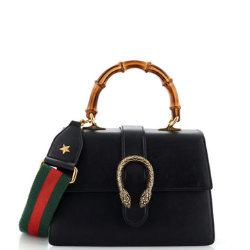Gucci Dionysus Bamboo Top Handle Bag Leather Medium