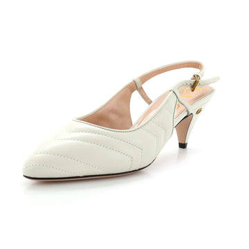 Gucci Women's Slingback Pumps Matelasse Leather