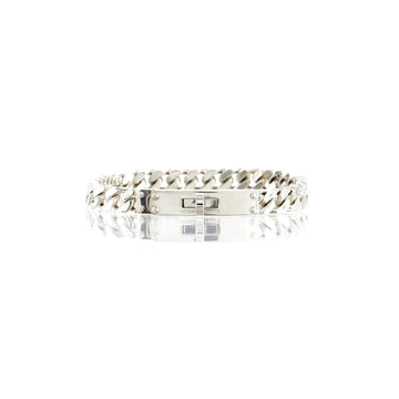 Hermes Kelly Gourmette Bracelet Sterling Silver Large