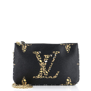 Louis Vuitton Double Zip Pochette Limited Edition Jungle Monogram Giant