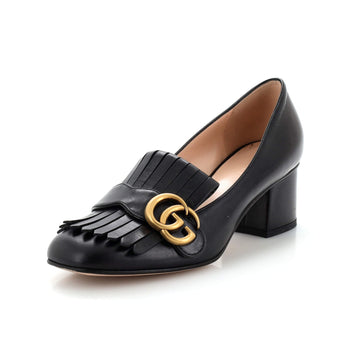 Gucci Women's GG Marmont Fringed Pumps Leather