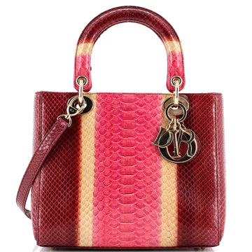 Christian Dior Lady Dior Bag Python Medium