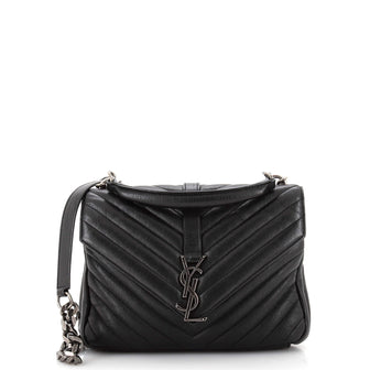 Saint Laurent Classic Monogram College Bag Quilted Leather Medium