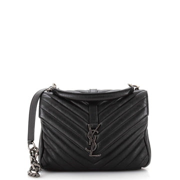 Saint Laurent Classic Monogram College Bag Quilted Leather Medium