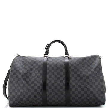 Louis Vuitton Keepall Bandouliere Bag Damier Graphite 55
