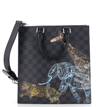 Louis Vuitton Sac Plat Cross Bag Limited Edition Wild Animals Damier Graphite