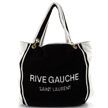 Saint Laurent Rive Gauche Beach Bag Terry Cloth