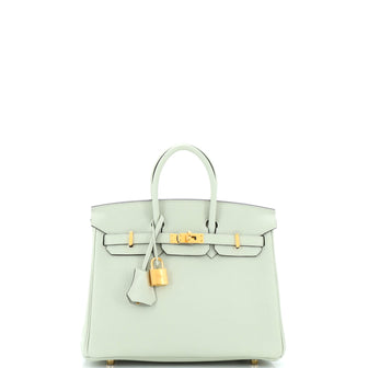 Hermes Birkin Handbag Grey Togo with Gold Hardware 25