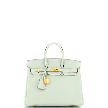 Hermes Birkin Handbag Grey Togo with Gold Hardware 25