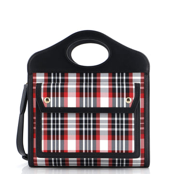 Burberry Pocket Tote Printed Nylon with Leather Mini