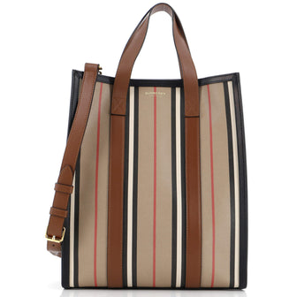 Burberry Portrait Tote Icon Stripe E-Canvas Small