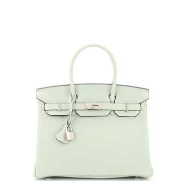 Hermes Birkin Handbag Grey Togo with Palladium Hardware 30