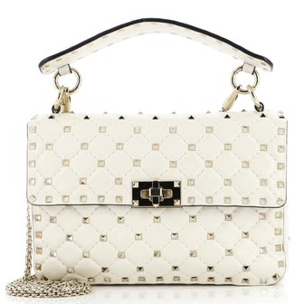 Valentino Garavani Rockstud Spike Flap Bag Quilted Leather Medium