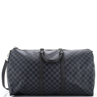 Louis Vuitton Keepall Bandouliere Bag Damier Cobalt 55