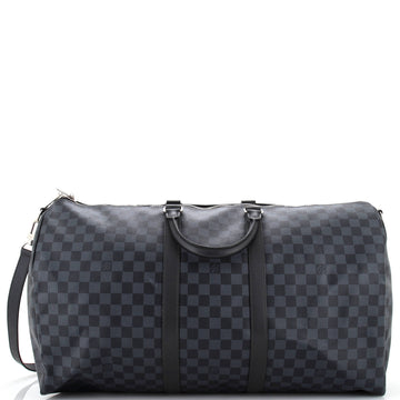 Louis Vuitton Keepall Bandouliere Bag Damier Cobalt 55