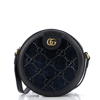 Gucci Ophidia Round Shoulder Bag GG Velvet Mini