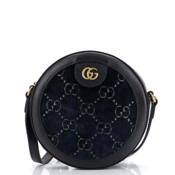 Gucci Ophidia Round Shoulder Bag GG Velvet Mini