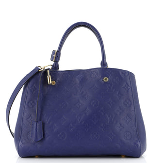 Louis Vuitton Montaigne Handbag Monogram Empreinte Leather MM