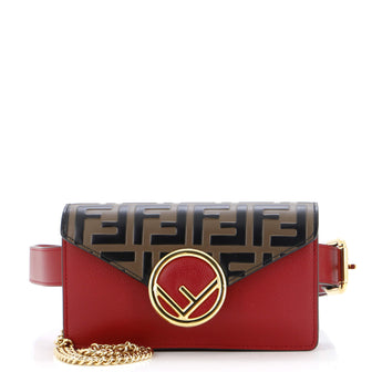 Fendi F is Fendi Convertible Belt Bag Leather with Zucca Embossed Detail