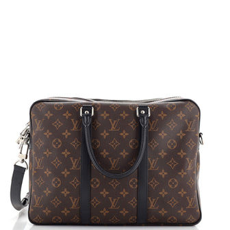 Louis Vuitton Porte-Documents Voyage Briefcase Macassar Monogram Canvas PM