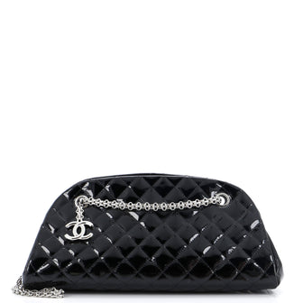 Chanel Just Mademoiselle Bag Quilted Patent Medium