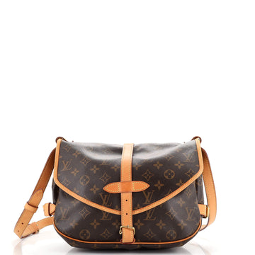 Louis Vuitton Saumur Handbag Monogram Canvas 30