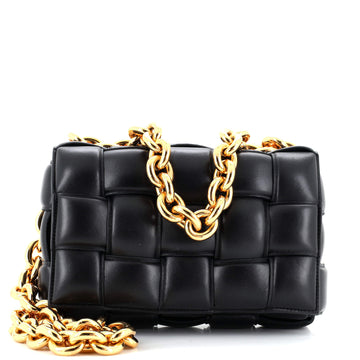 Bottega Veneta Cassette Chain Crossbody Bag Padded Maxi Intrecciato Leather