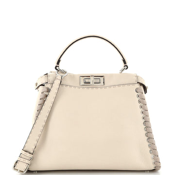 Fendi Peekaboo Bag Whipstitch Leather Regular