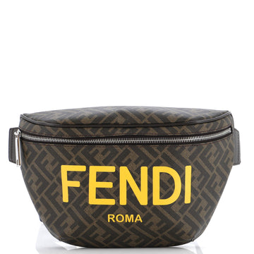 Fendi FF 1974 Logo Waist Bag Zucca Coated Canvas Medium