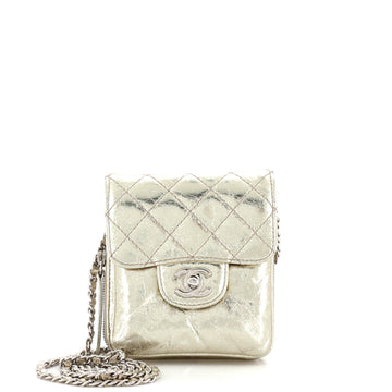 Chanel Wallet on Chain Flap Bag Quilted Metallic Calfskin Mini