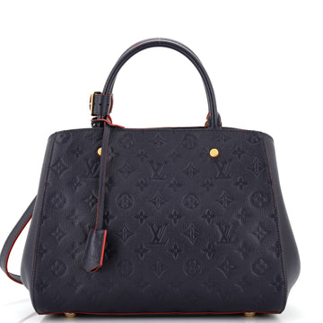 Louis Vuitton Montaigne Handbag Monogram Empreinte Leather MM