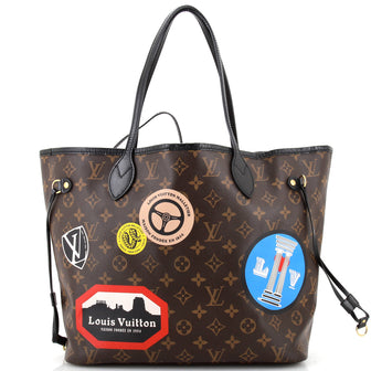 Louis Vuitton Neverfull NM Tote Limited Edition World Tour Monogram Canvas MM
