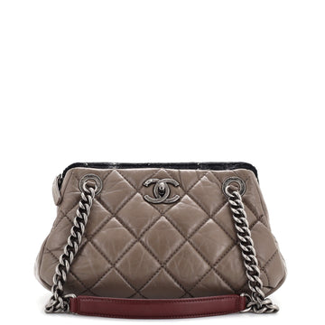 Chanel Portobello Bowler Bag Quilted Aged Calfskin and Tweed Small