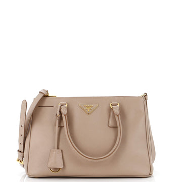 Prada Double Zip Lux Tote Saffiano Leather Small