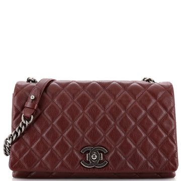 Chanel City Rock Flap Bag Quilted Goatskin Large