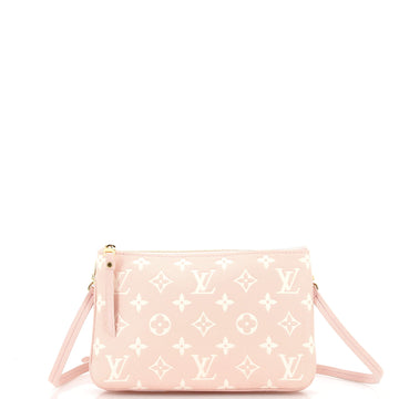 Louis Vuitton Double Zip Pochette Bicolor Monogram Empreinte Giant