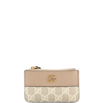 Gucci GG Marmont Keychain Card Case GG Coated Canvas and Leather