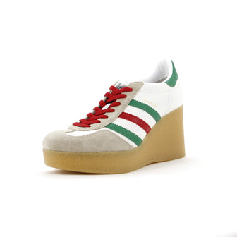 Gucci x Adidas Women's Gazelle Wedge Sneakers Leather with Rubber