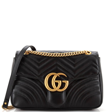 Gucci GG Marmont Flap Bag Matelasse Leather Medium