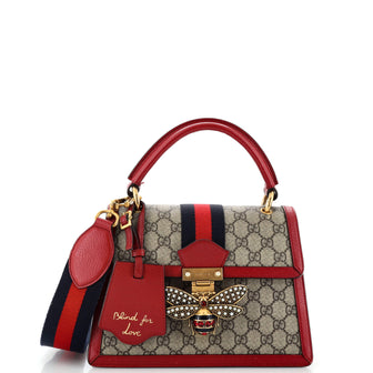 Gucci Queen Margaret Top Handle Bag GG Coated Canvas Small