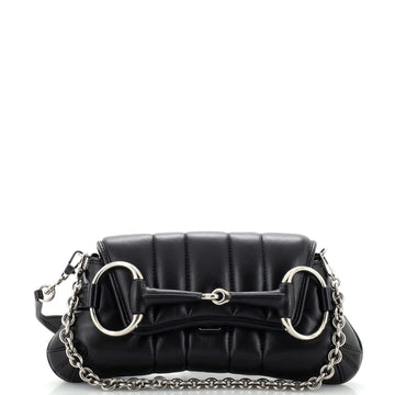 Gucci Horsebit Chain Shoulder Bag Vertical Quilted Leather Small