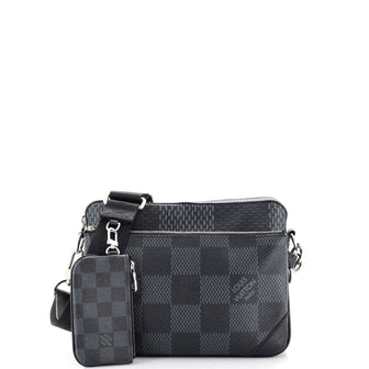 Louis Vuitton Trio Messenger Bag Limited Edition Damier Graphite 3D