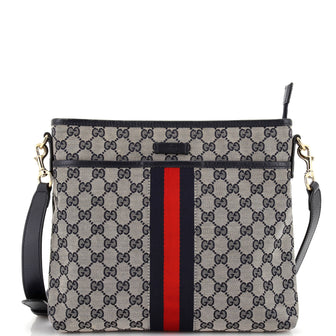 Gucci Front Pocket Web Messenger GG Canvas Small