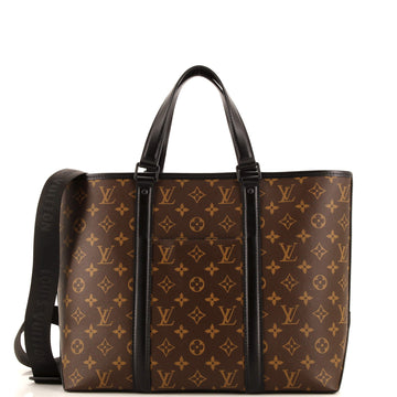 Louis Vuitton Weekend Tote Macassar Monogram Canvas PM