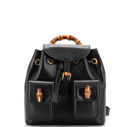 Gucci Bamboo Backpack Leather Small Black 27949742
