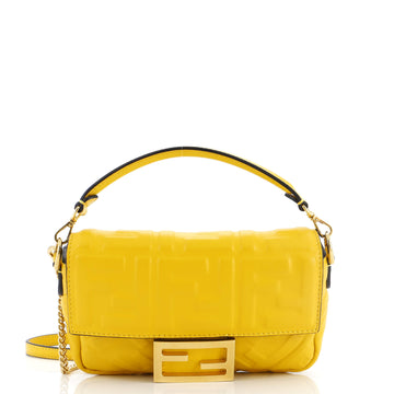 Fendi Baguette NM Bag Zucca Embossed Leather Mini