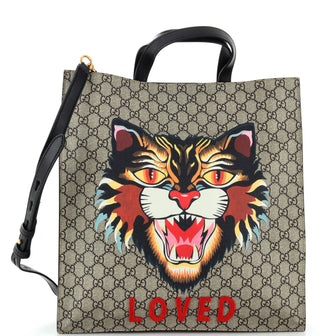 Gucci Convertible Soft Open Tote Printed GG Coated Canvas Tall