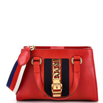 Gucci Sylvie Top Handle Tote (Outlet) Leather Medium