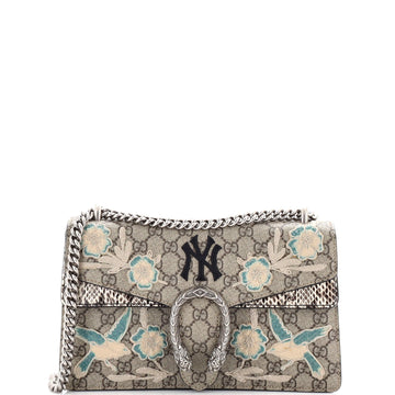 Gucci MLB Dionysus Bag Embroidered GG Coated Canvas with Python Small